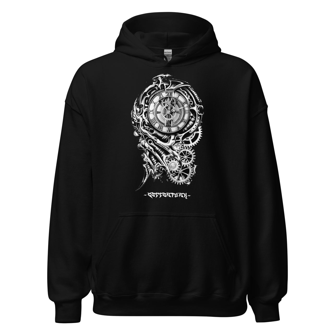 TIME KILLA 2 - Mens Pocket Hoodie - FRONT PRINT