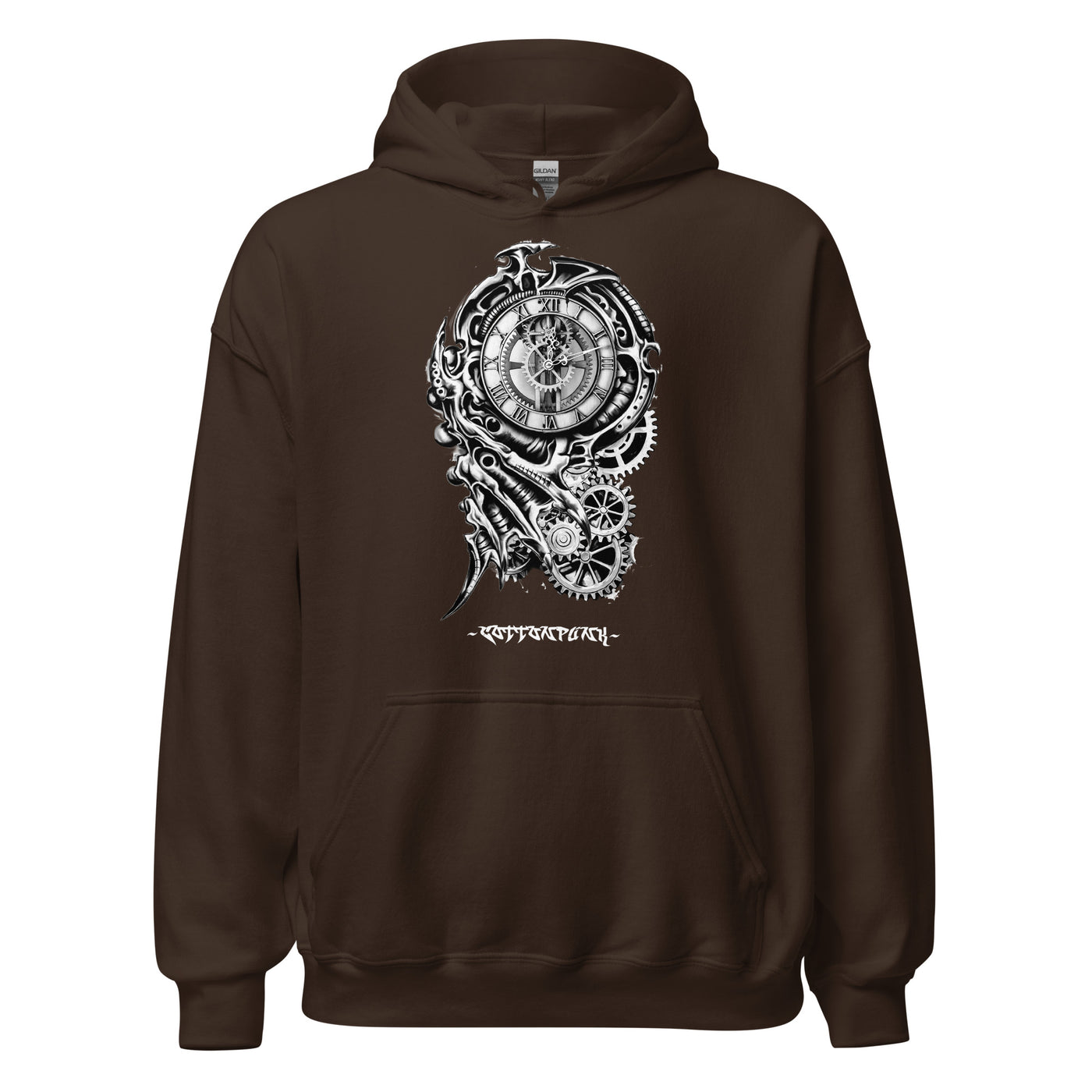 TIME KILLA 2 - Mens Pocket Hoodie - FRONT PRINT