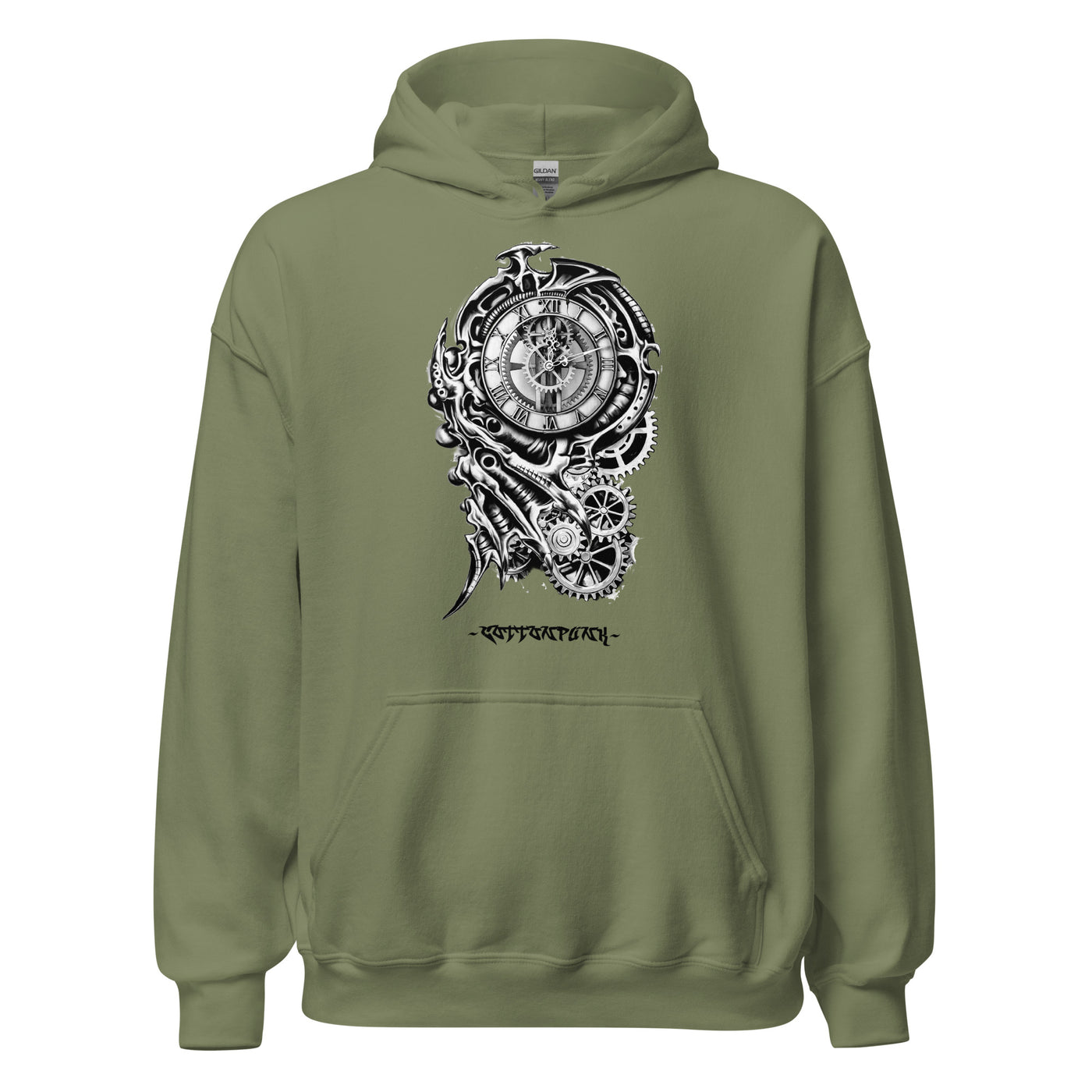 TIME KILLA 2 - Mens Pocket Hoodie - FRONT PRINT