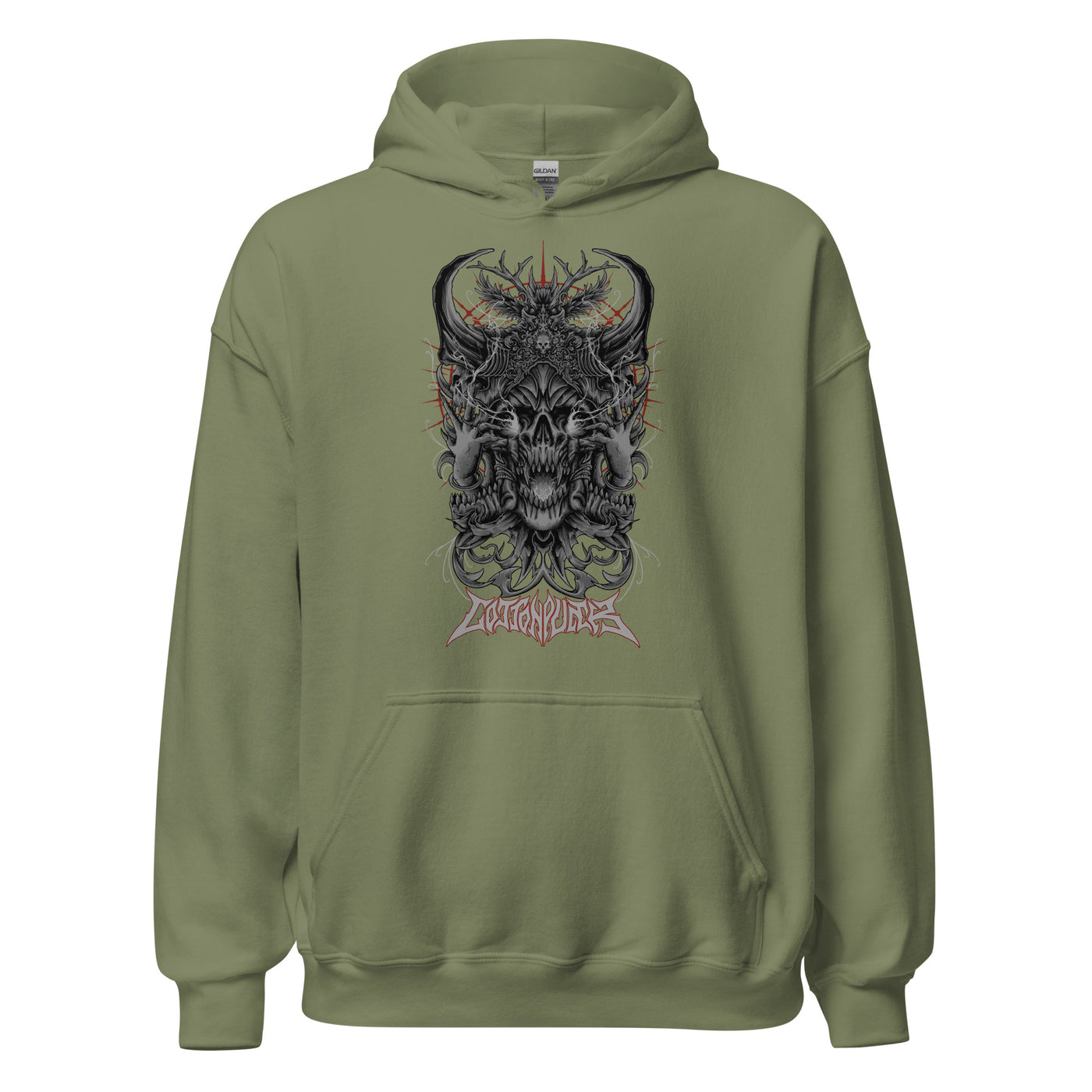 BLACK MAGIC - Mens Pocket Hoodie - FRONT PRINT