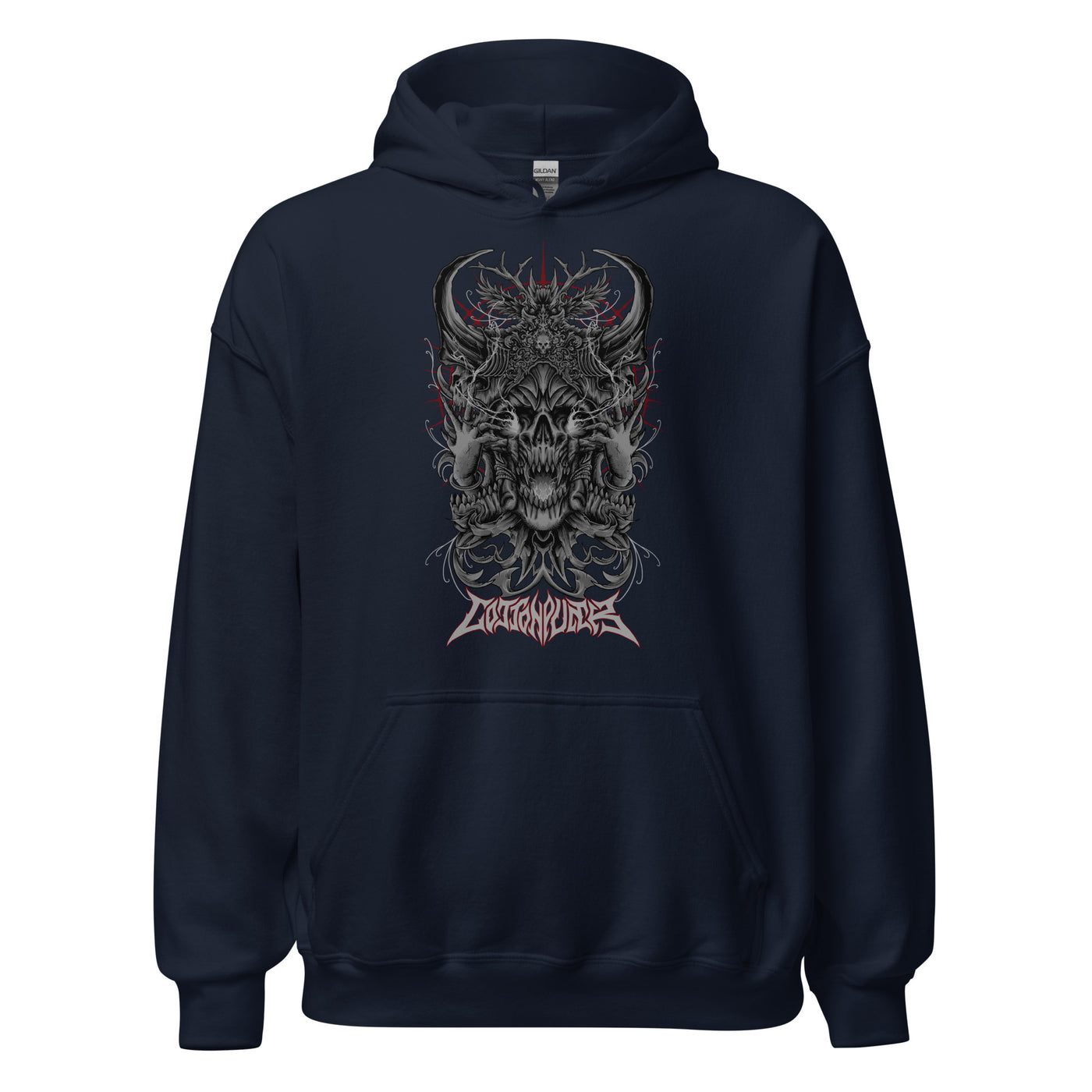 BLACK MAGIC - Mens Pocket Hoodie - FRONT PRINT